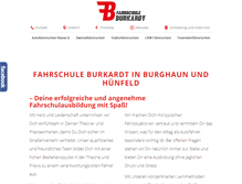 Tablet Screenshot of fahrschule-burkardt.de